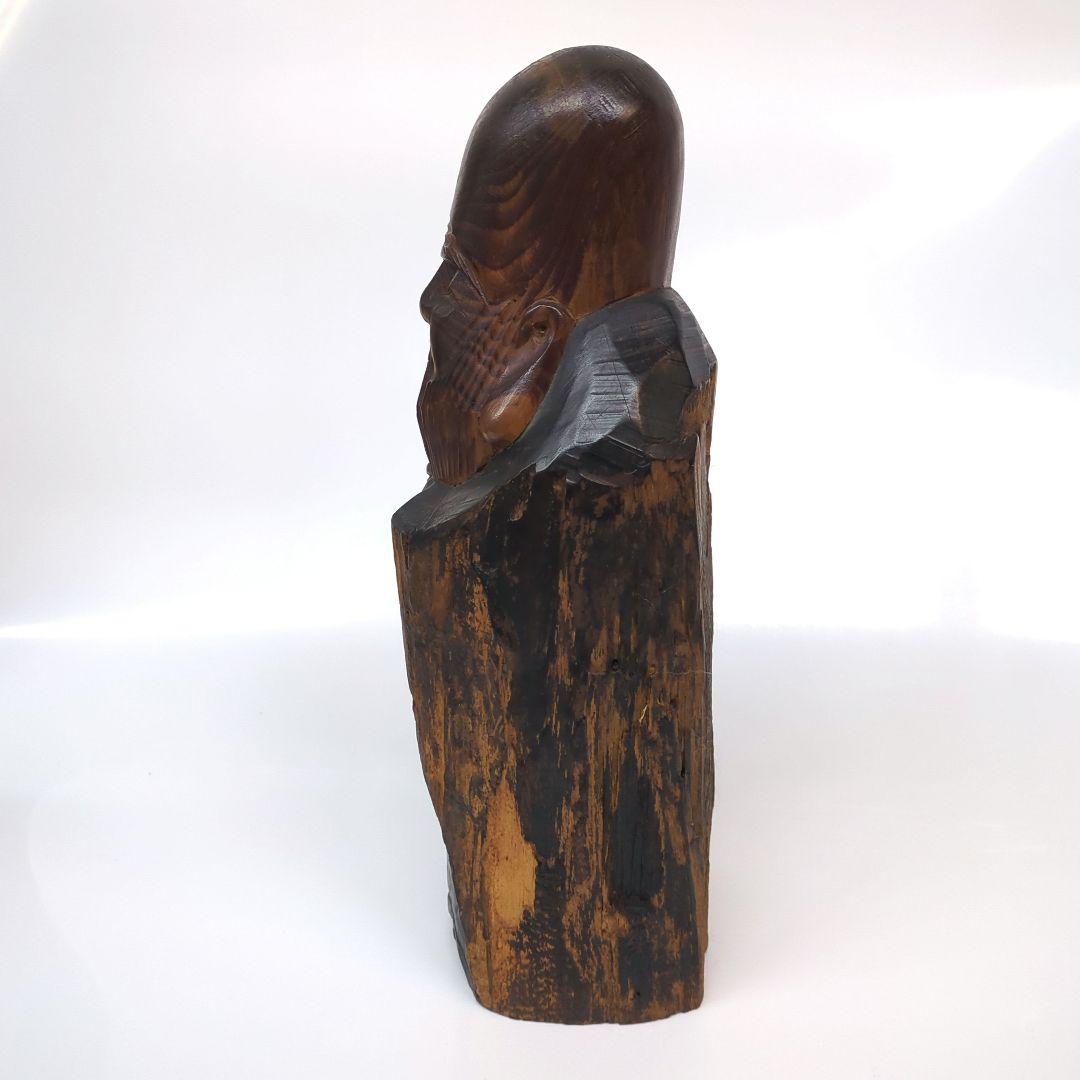 木彫り 一刀彫 福禄寿 - メルカリ