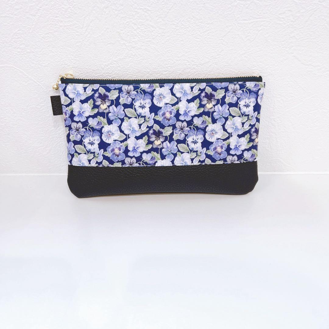 【パックりか❤ページ】リバティ　縮小セリーヌフラットポーチ☆通帳ポーチ