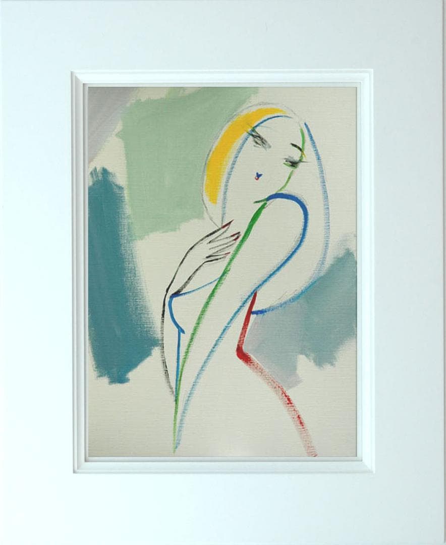 油絵 菅家令子 絵 絵画 インテリア 額付(黒) F6-082611 人物 女性