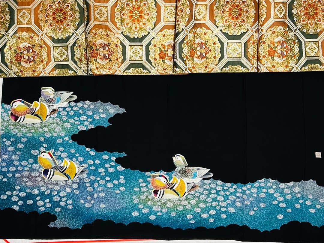 最最高級 人間国宝羽田登喜男黒留袖フルセット 西陣織高級袋帯2本付き