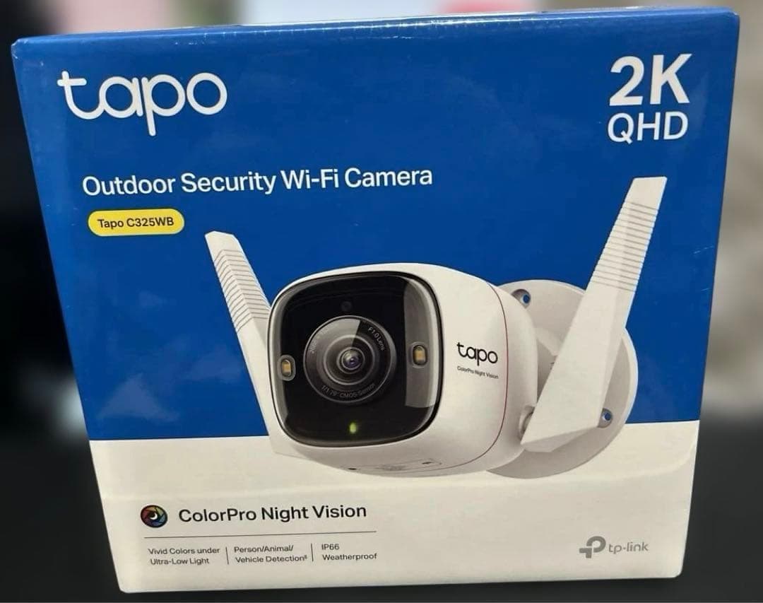 新品未使用・未開封 Tapo tp-link C325WB タポ防犯カメラ 新機能搭載！ライト不要で夜間もカラフルに》屋外セキュリティWi-Fi