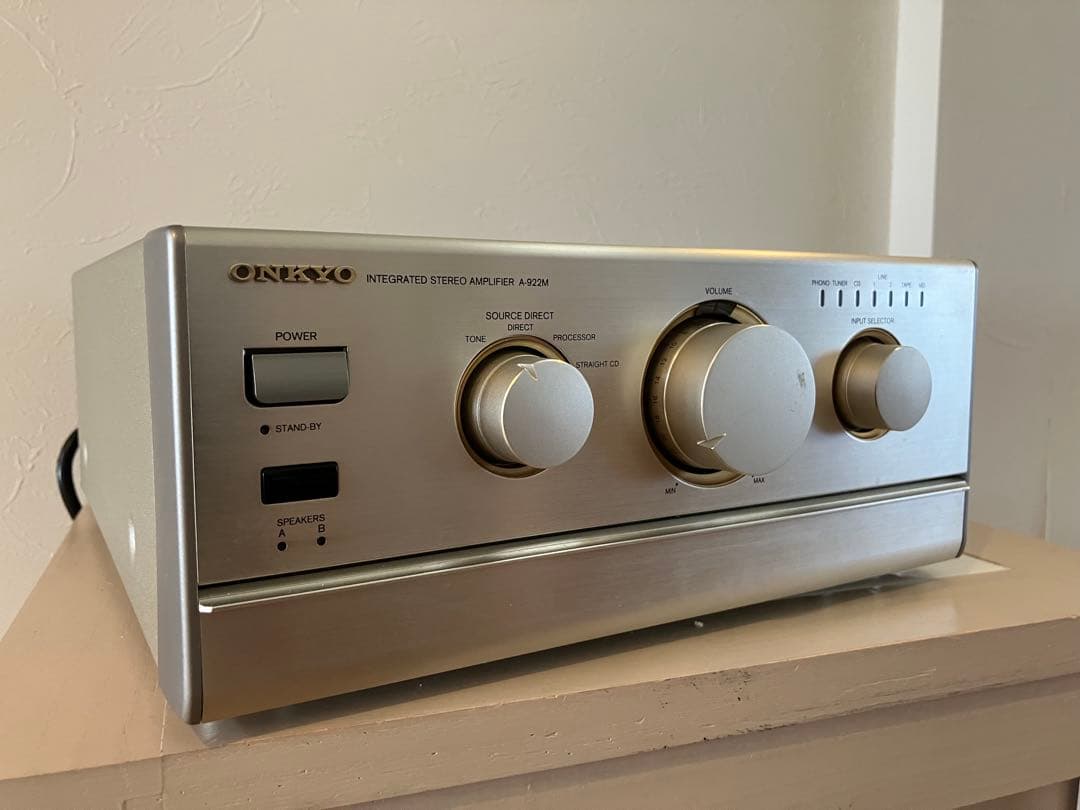 オンキョー プリメインアンプ INTEC A-922M 取説,リモコン付属