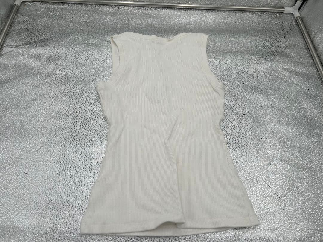 LOEWE ホワイト リブタンクトップ S