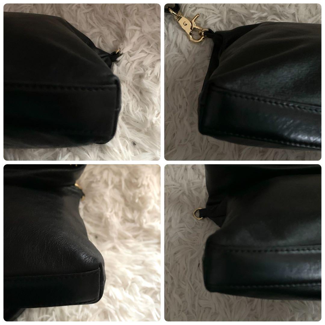 美品✨トリーバーチ ショルダーバッグ 2way ロゴ レザー チェーン 黒