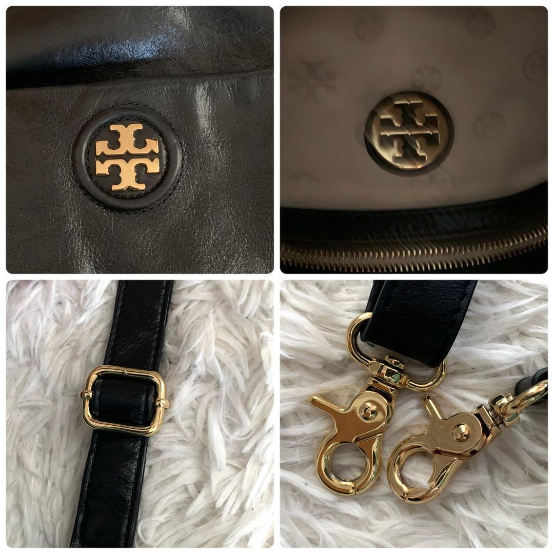 美品✨トリーバーチ ショルダーバッグ 2way ロゴ レザー チェーン 黒