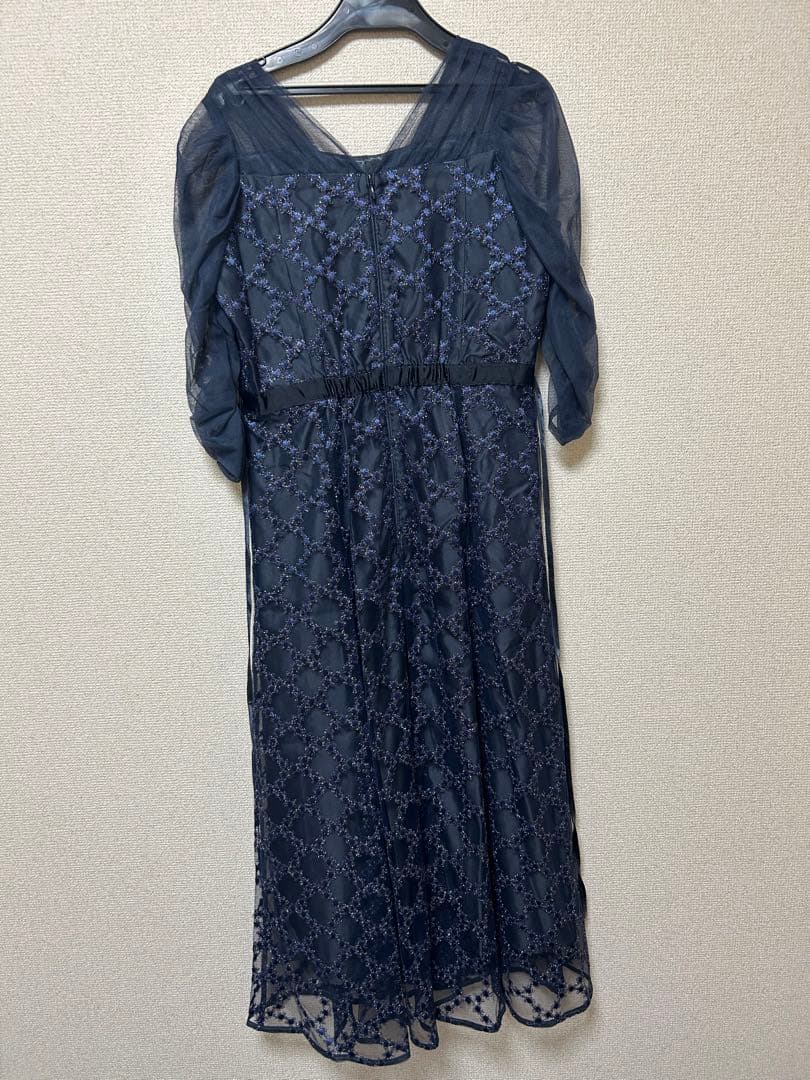 新品 エトル ドリードール フラワーダイアゴナルチェックフレアドレス