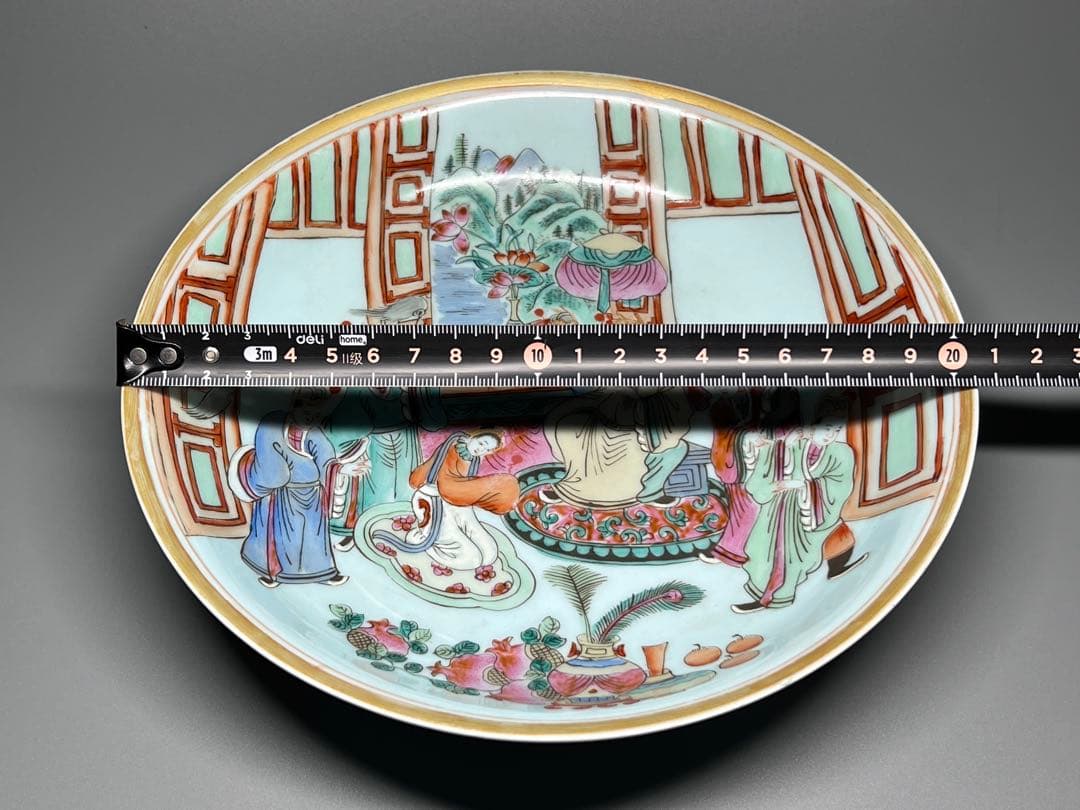 中国美術 大清同治年製在銘 粉彩人物像 唐物 古