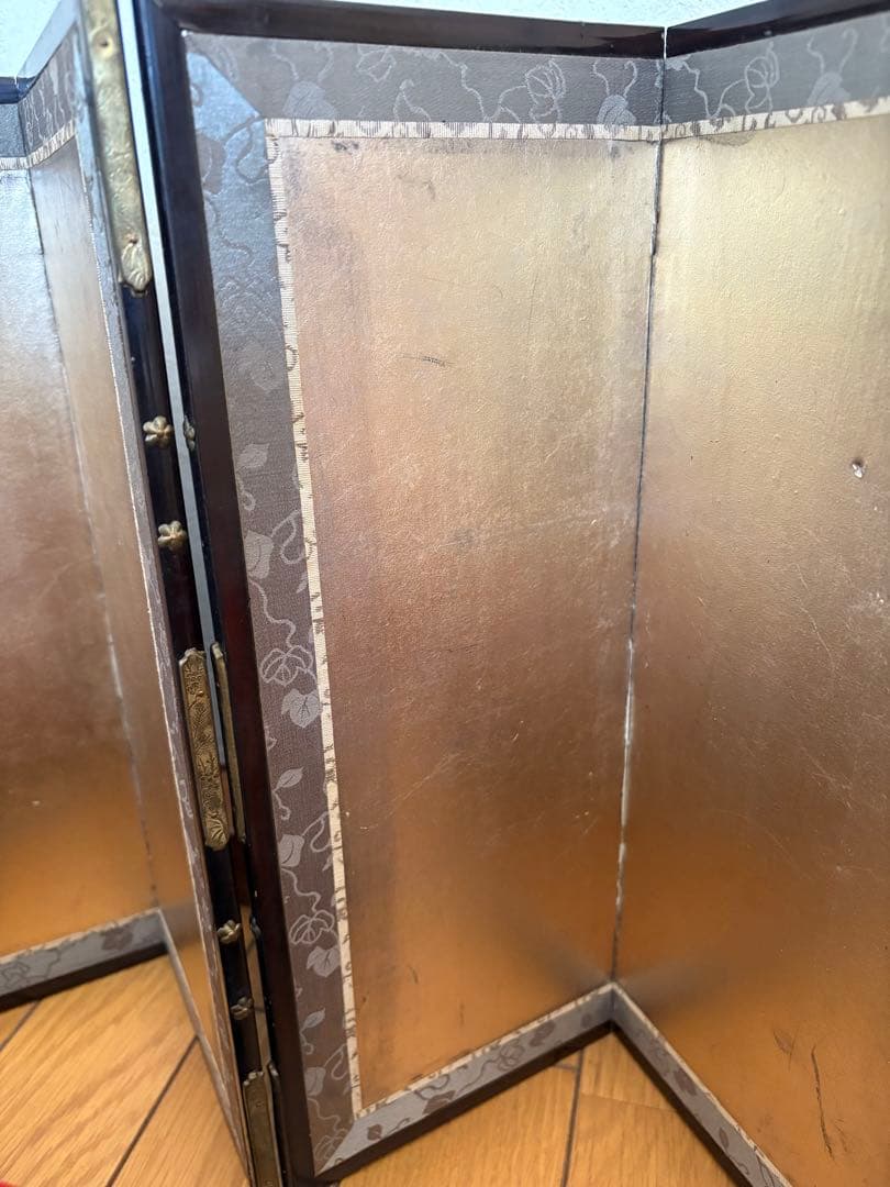 レア‼︎アンティーク　年代物　伝統的　雛人形セット ひな祭り用　金屏風　小物付き