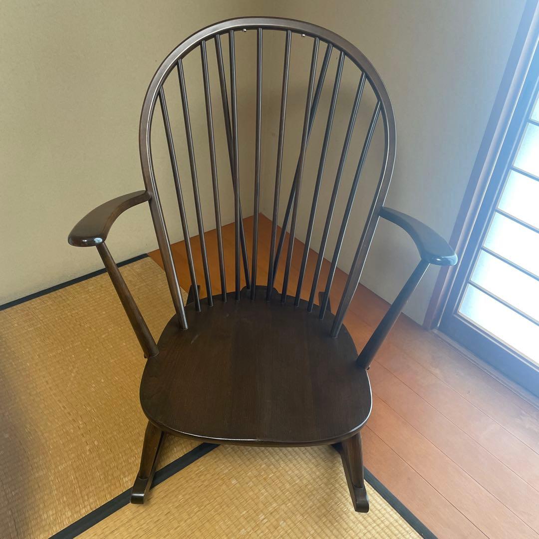 ブラウン 木製ロッキングチェア ロッキングチェア 木製 椅子 ダーク