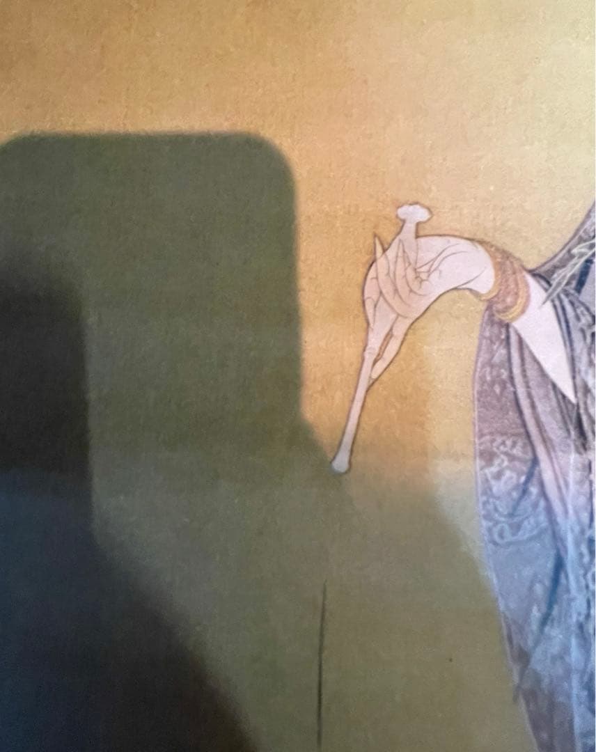 昭和初期【狩野芳崖 悲母観音】稀少國寳アンティーク日本掛け軸 骨董