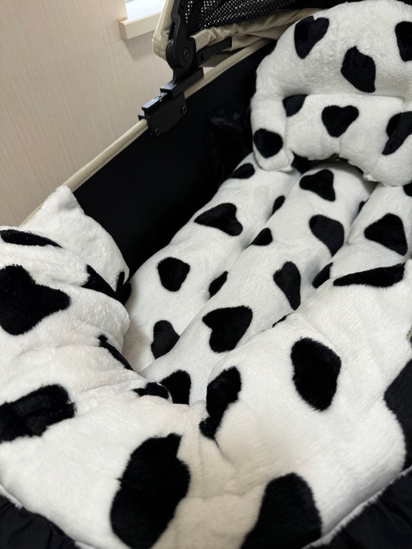 3点set 牛柄コンフォーターあごのせあごおきカートクッションファー