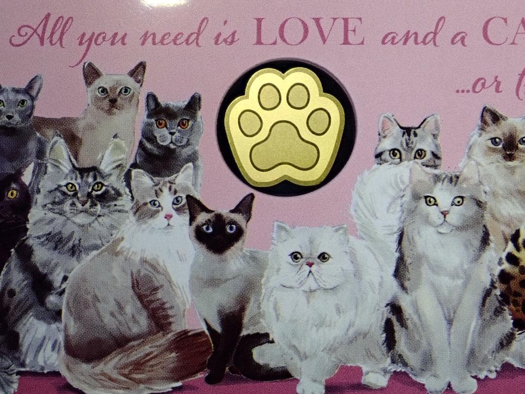 世界初の肉球金貨！純金！可愛すぎる♡ 限定品！カード付！COA付 ワン