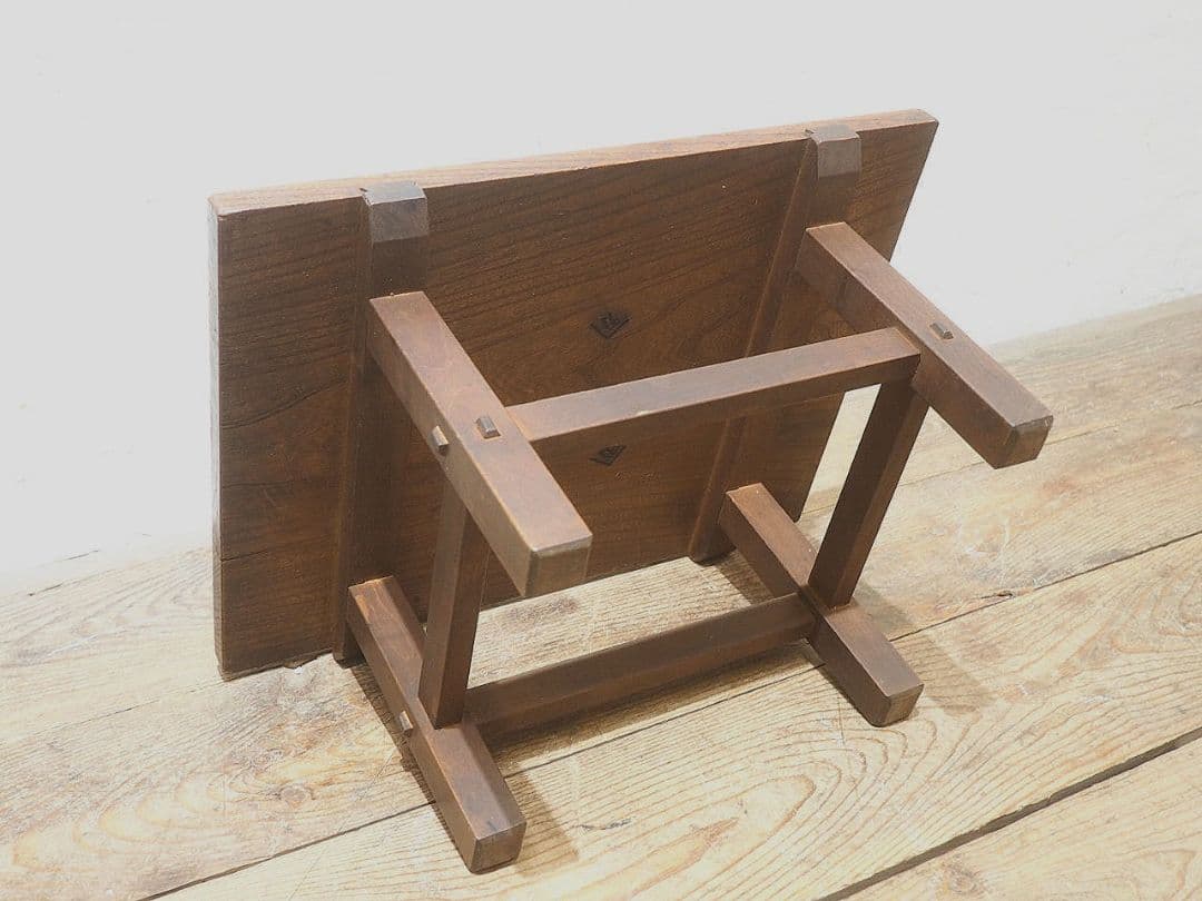 1363 アンティーク 欅のローテーブル 文机 ちゃぶ台 座卓 レトロ 古