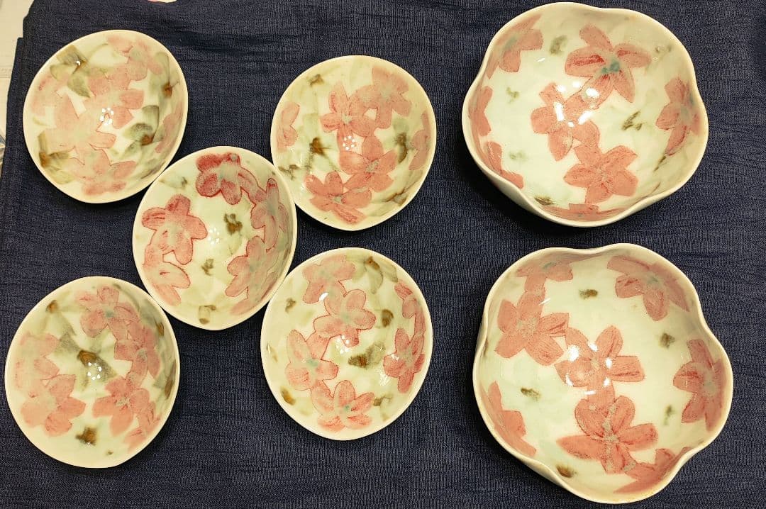 有田焼 田中一晃作　釉裏紅（ゆうりこう） 有田焼 一位窯 田中一晃作 釉裏紅（ゆうりこう) 高台中皿 5枚揃｜Yahoo
