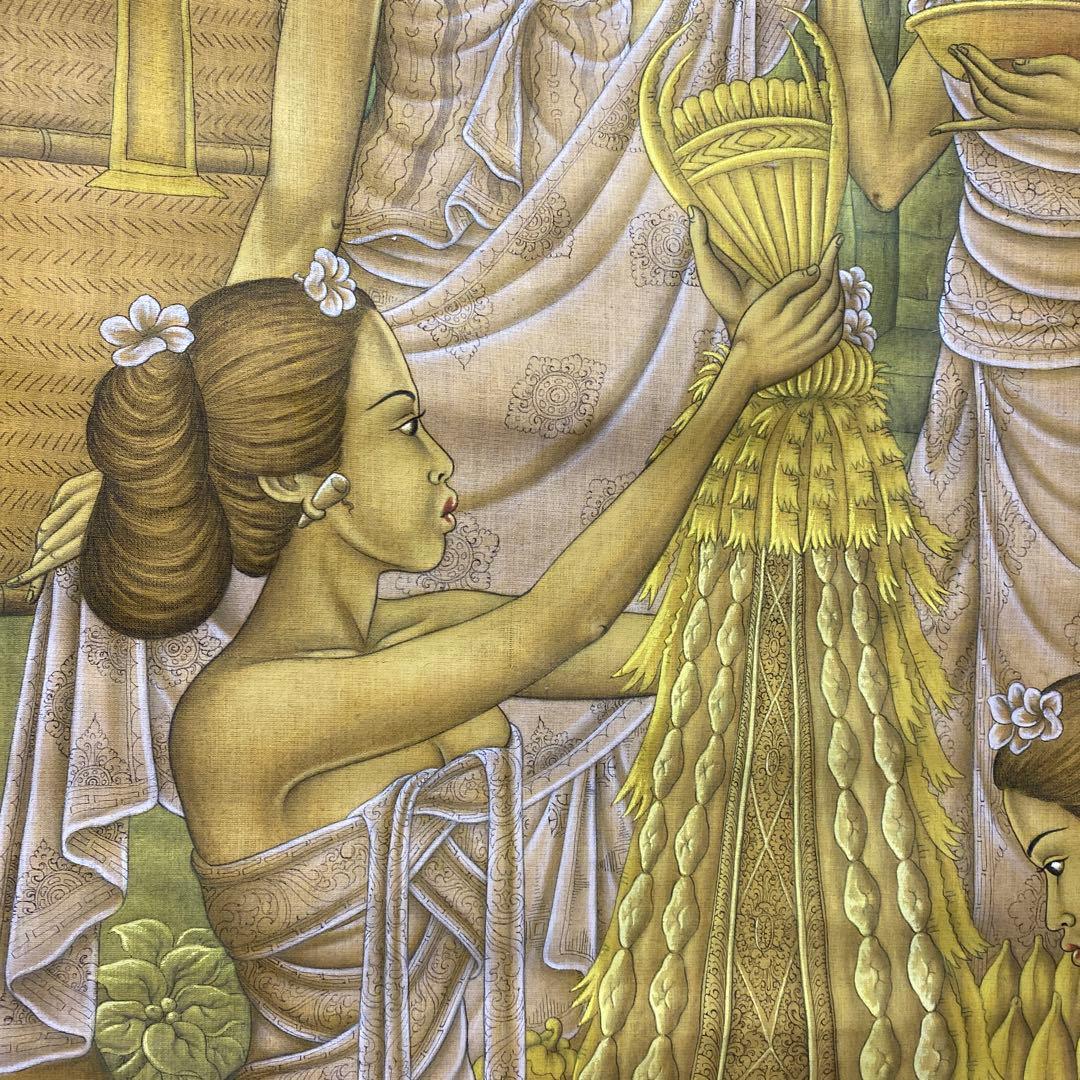 バリ島　巨大なウブド絵画　バリアート