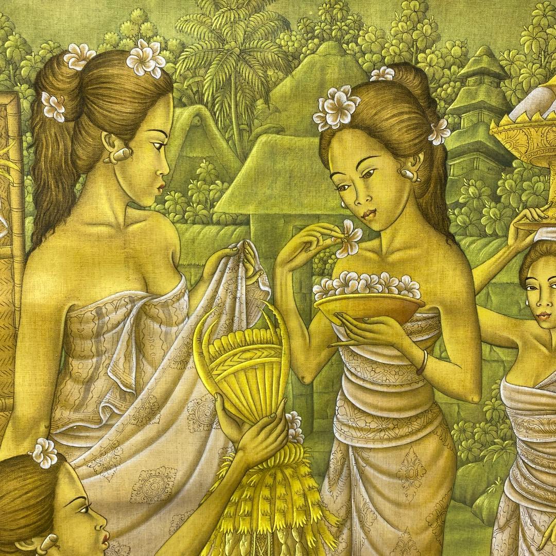 バリ島　巨大なウブド絵画　バリアート