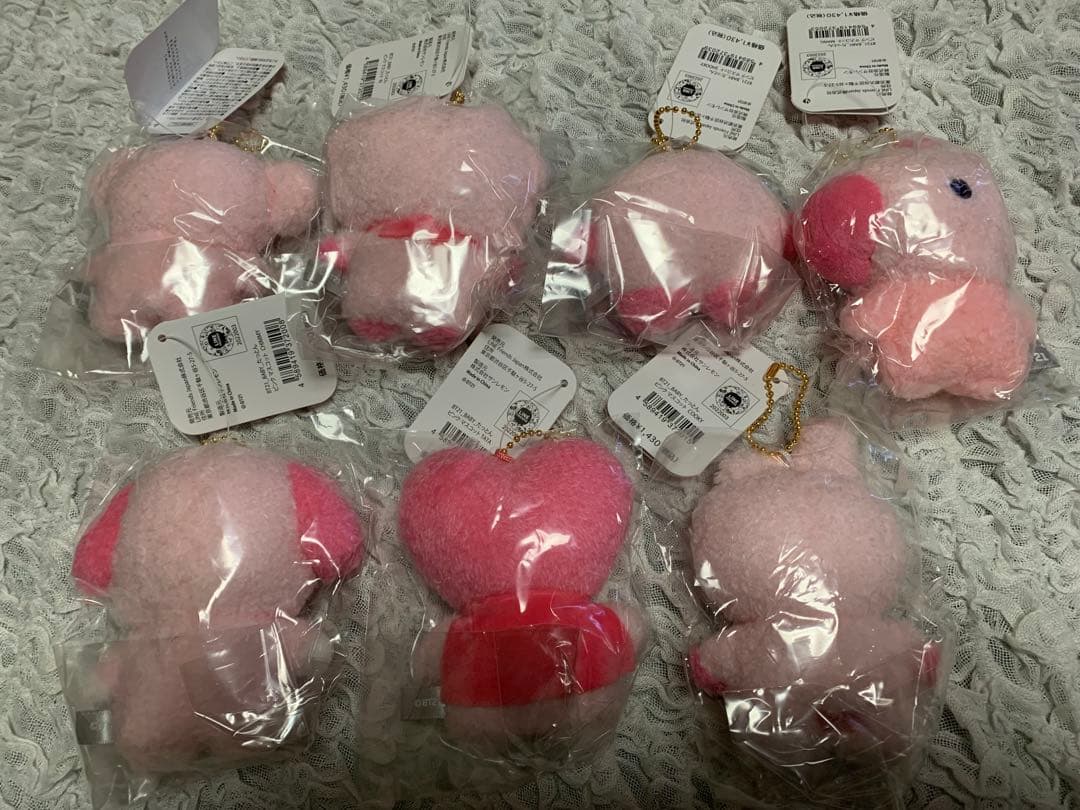 BT21 たっとん ピンク マスコット 7体セット