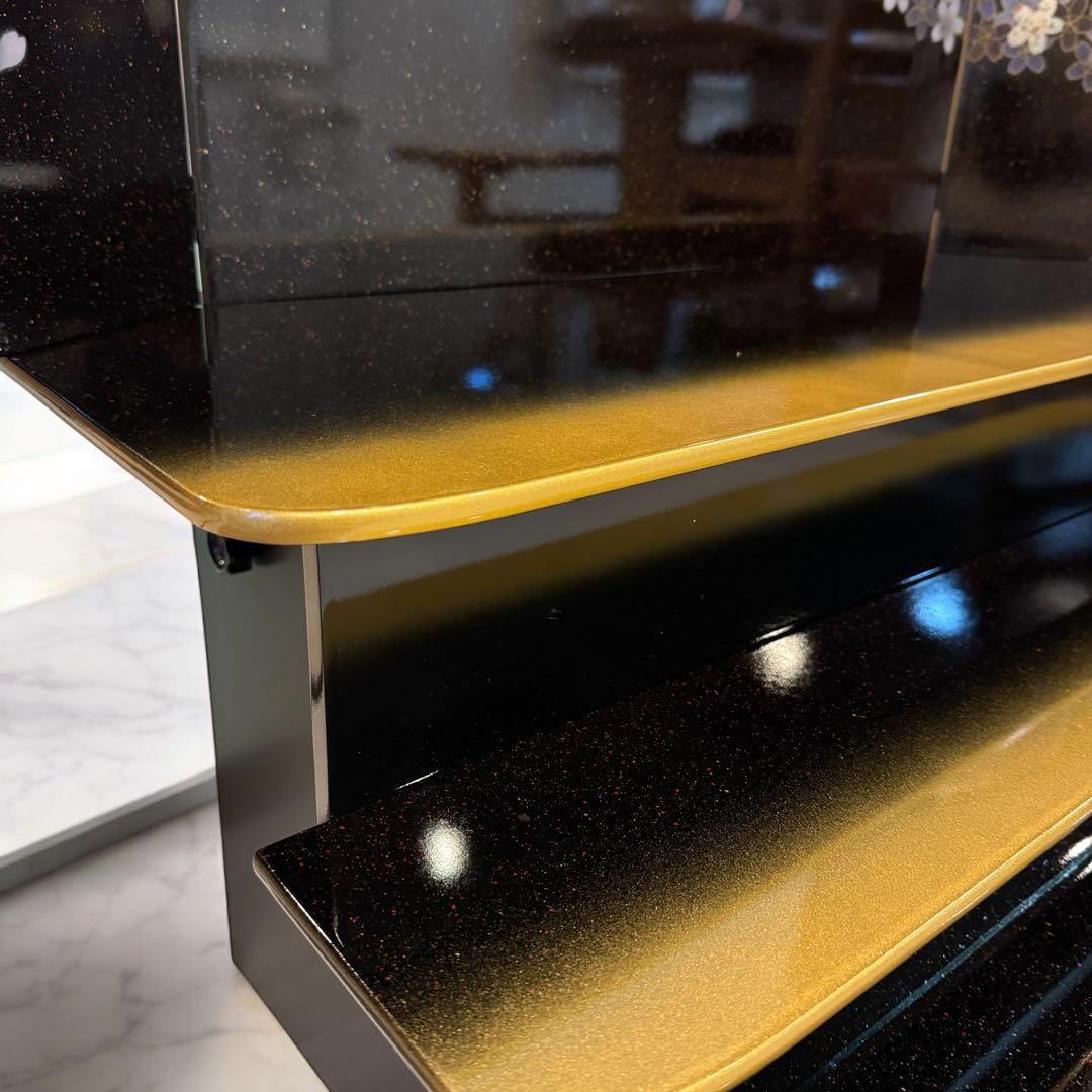 専用　お雛様　台のみ　木製　漆黒　漆塗　三段式ひな壇