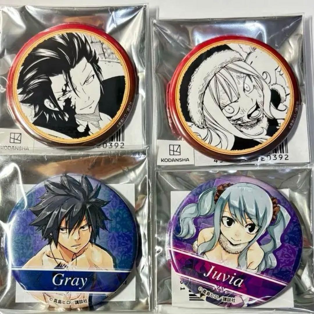 フェアリーテイル ガチャトク 缶バッジ グレイ＆ジュビア