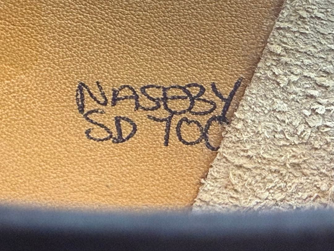 ジョンロブ　ナセビー　5D　ダークブラウン　7000ラスト　木製ツリー付