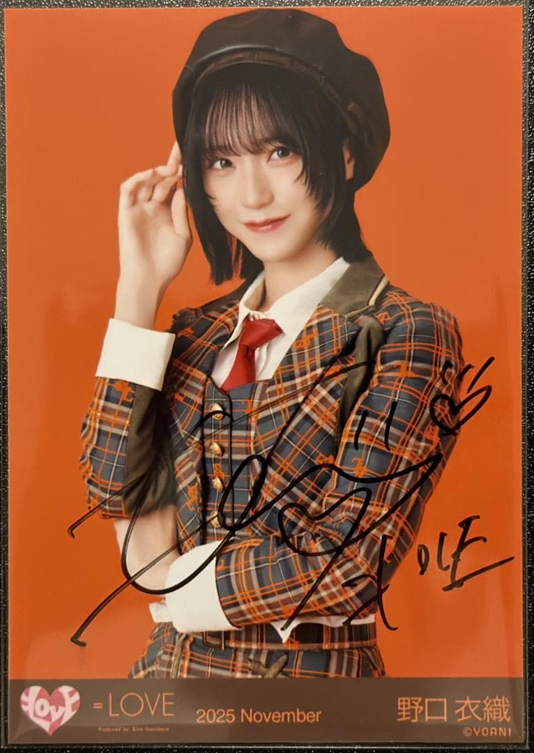 イコラブ 野口衣織 ラブソングに襲われる 歌唱衣装② 生写真 直筆