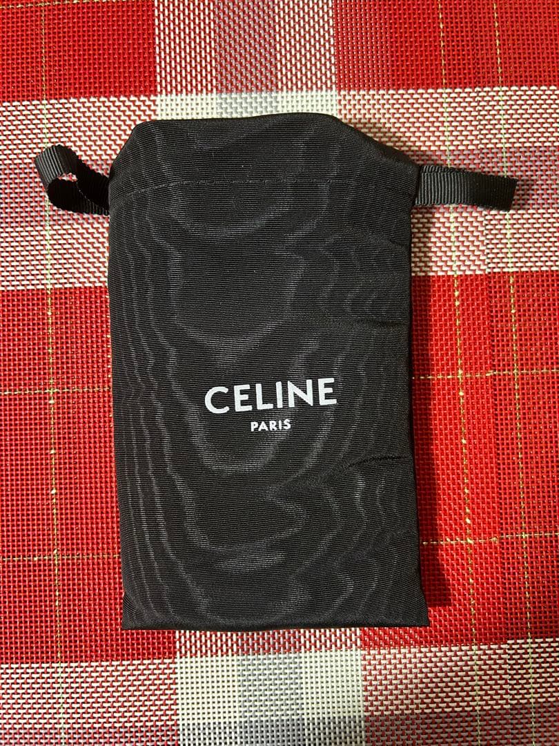CELINE ケース ブラウンレザー