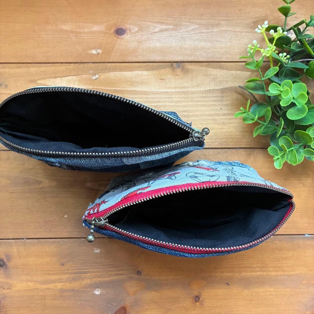 デニムリメイク♥バック♥ポーチ♥ハンドメイド