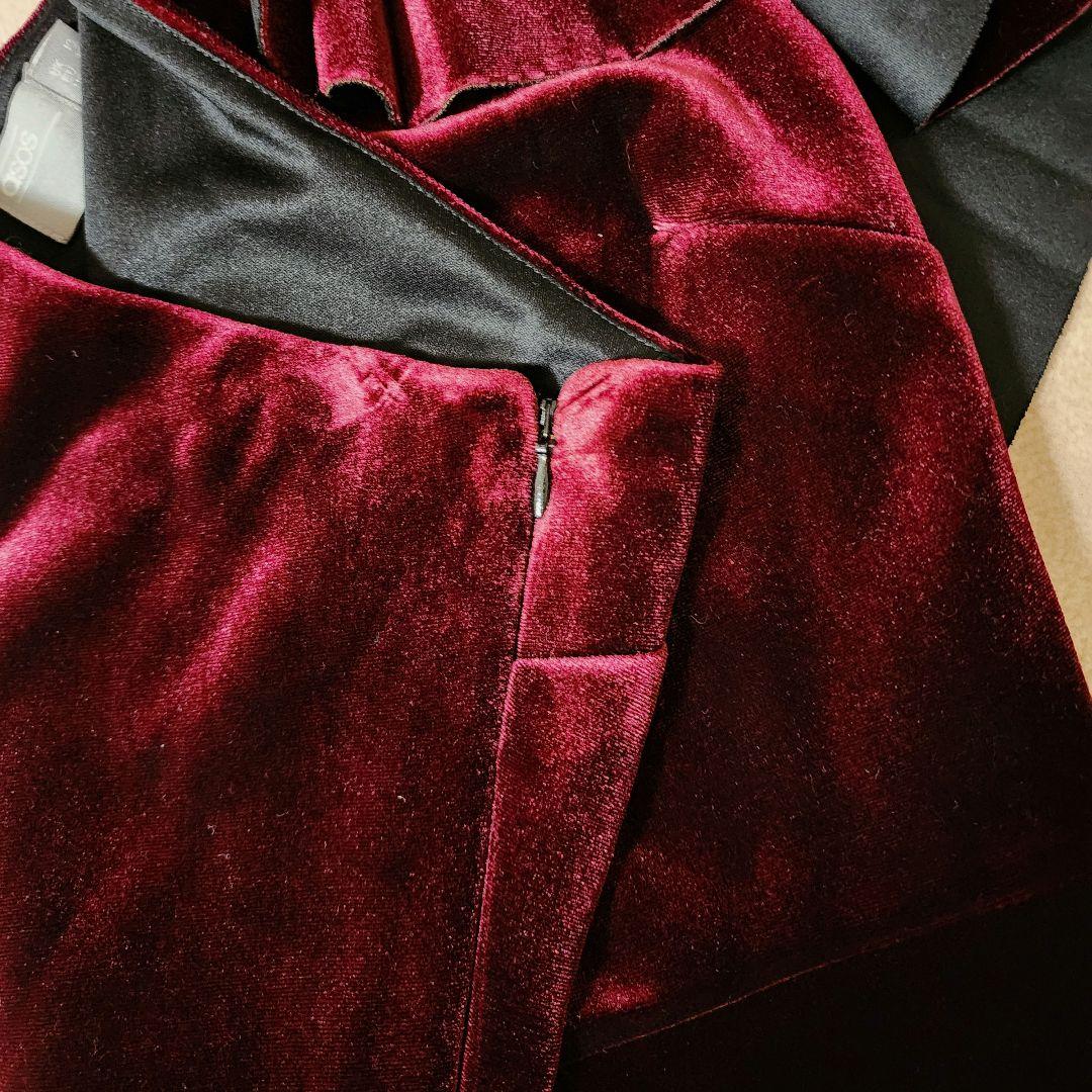 ワンショルダードレス☆ベロアドレス☆(2回着用) UK10 Mサイズ - メルカリ