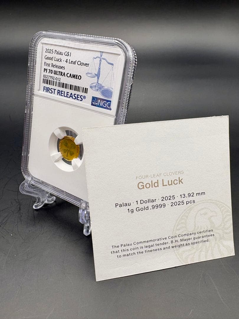 2025年 パラオ 四つ葉のクローバー 1$金貨