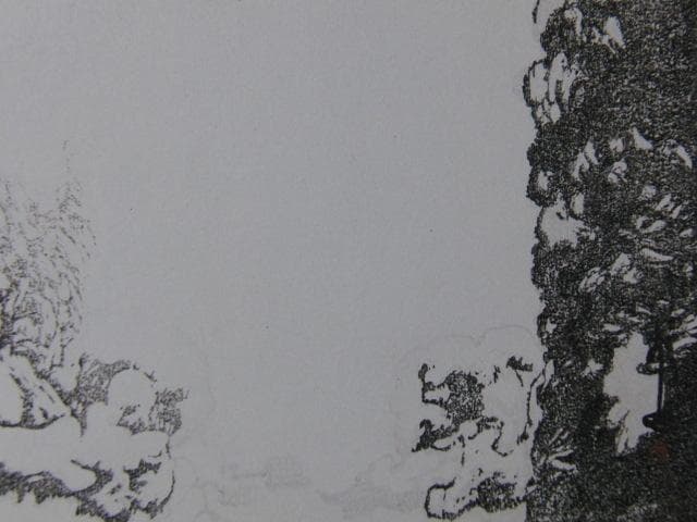 吉田博、中里之雪、希少な額装用画集より、新品高級額装付、状態良好