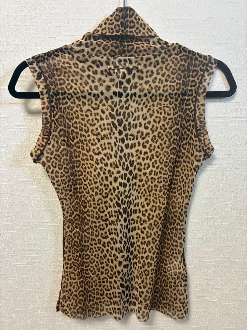 ゴルチエ　ハイネックタンクトップ　豹柄