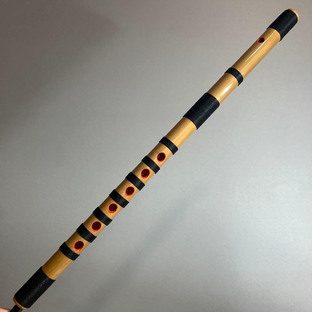 入門】神楽笛リコーダー式（古典調篠笛、囃子笛）CMRX-107 総巻 咥え笛