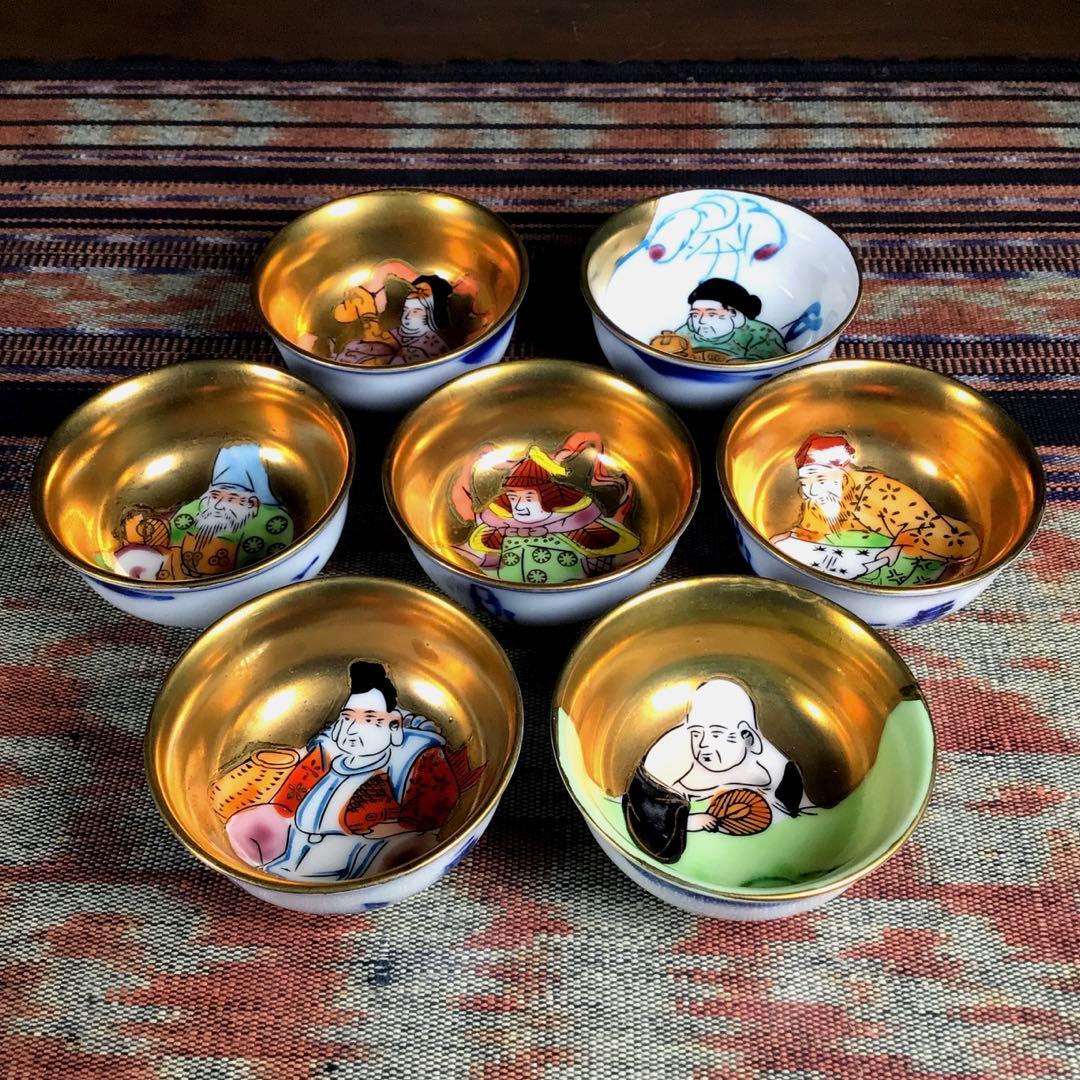 よろうー特価』 九谷焼 七福神 お猪口 7杯 - メルカリ