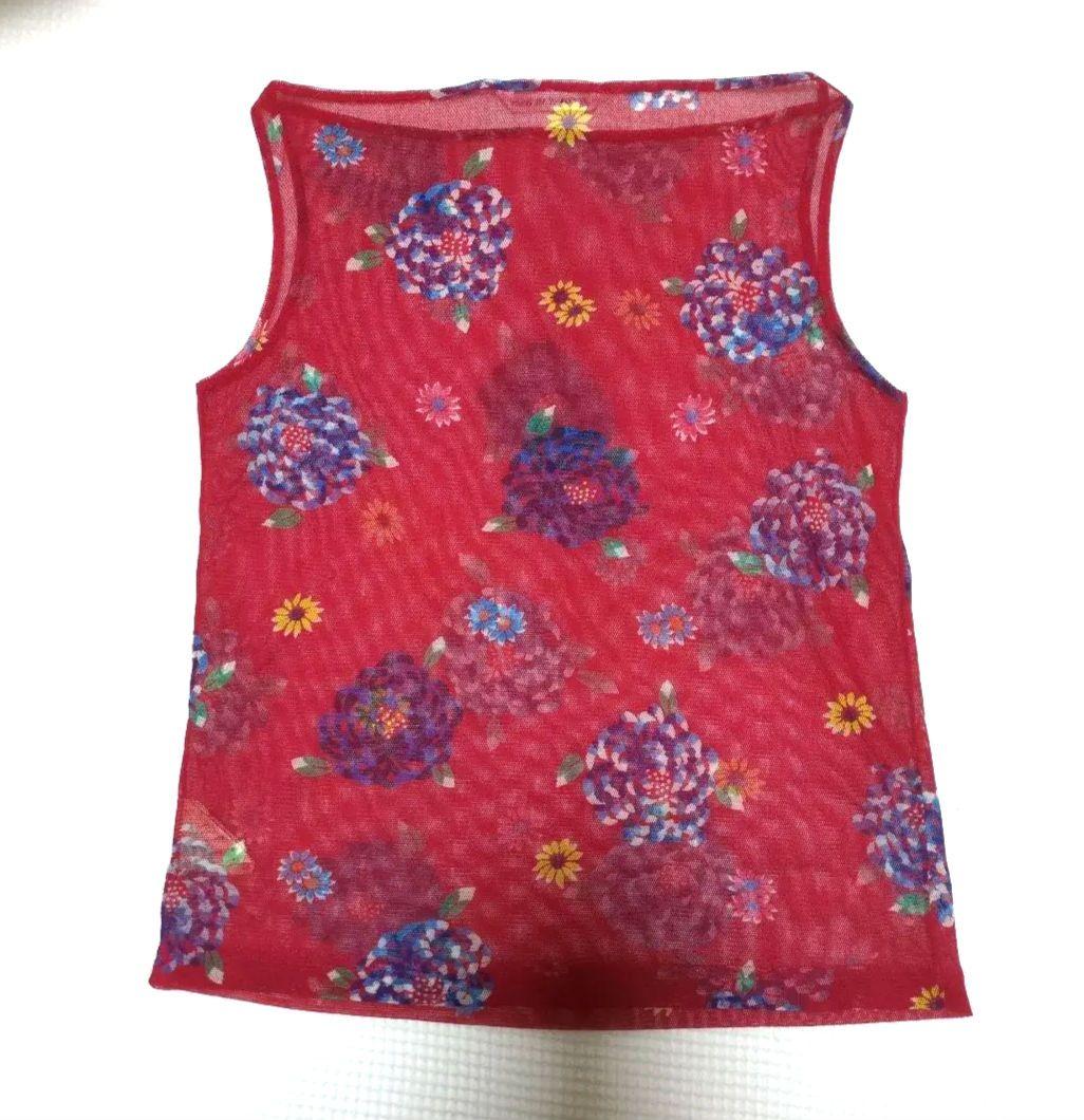 VIVIENNE TAM 花柄タンクトップ 赤