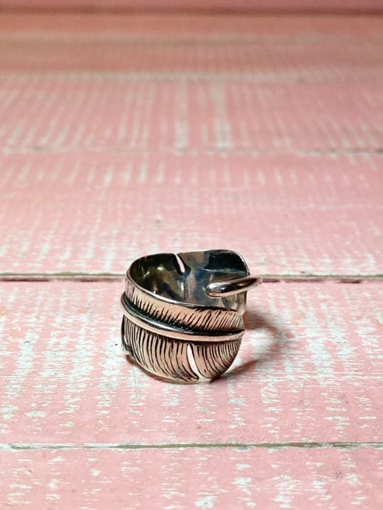 あーちゃん様専ネイティブスピリット　フェザーリング　スターリングシルバー　925