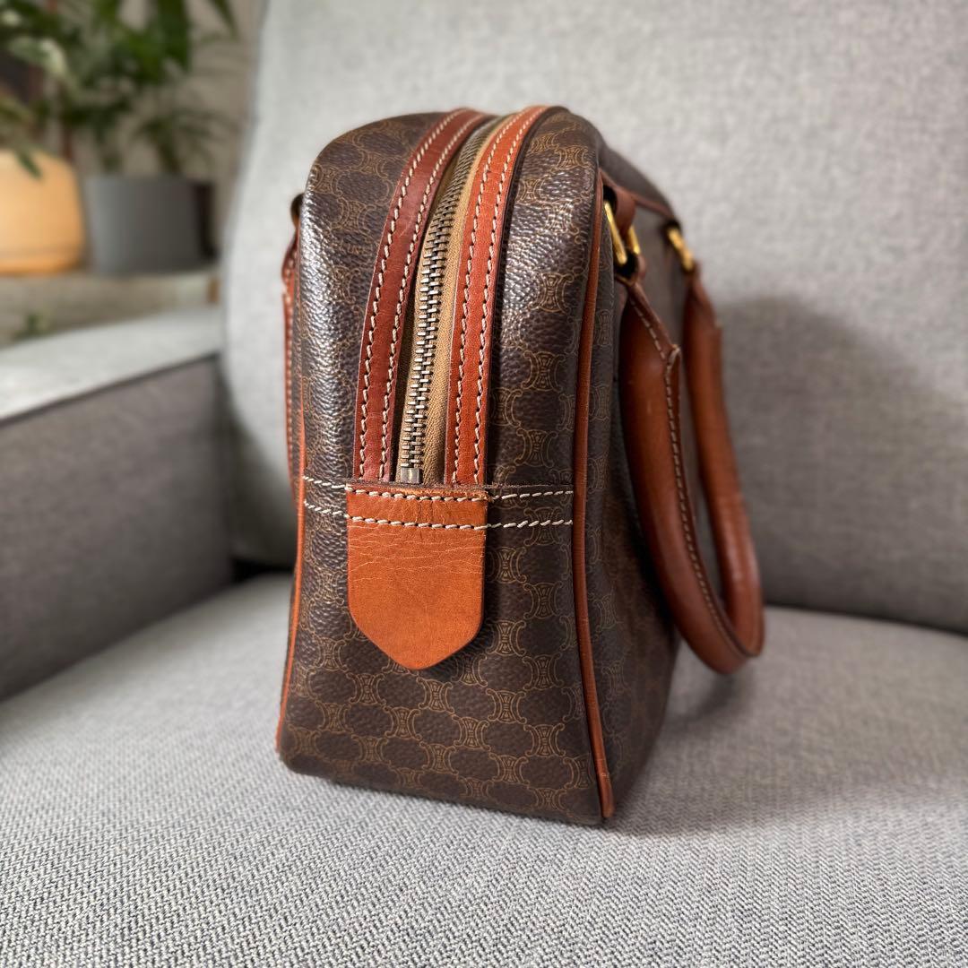 CELINE セリーヌ マカダム ミニボストンバッグ ハンドバッグ