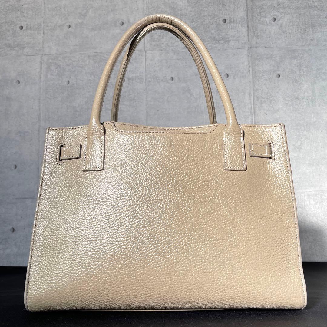 専用品傳濱野 den Hamano ミーティア グレージュ レザートートバッグ