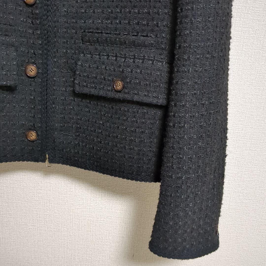 美品　SATUR アーヘン ウール ブレンド カラー ツイード ジャケット　M