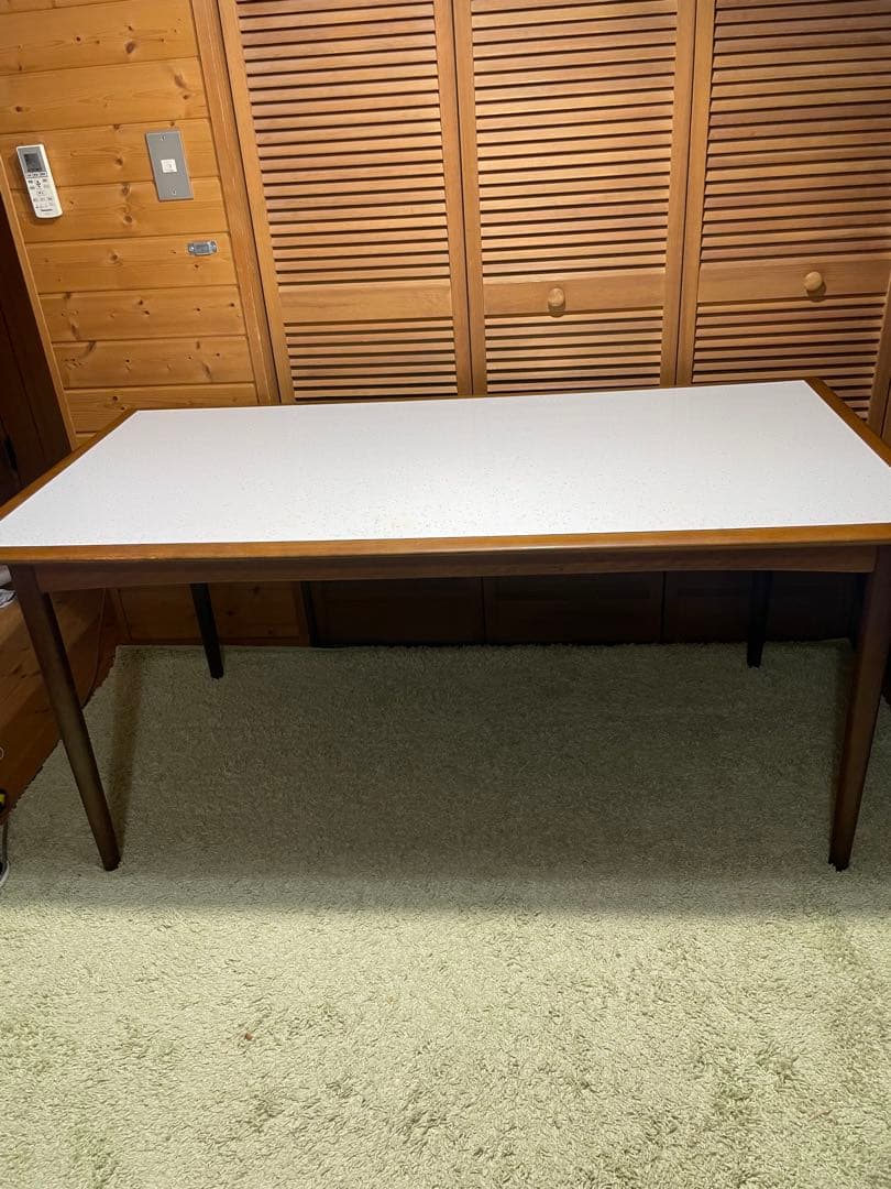 カリモク家具 希少オールド ガラステーブル／ローテーブル／昭和レトロ