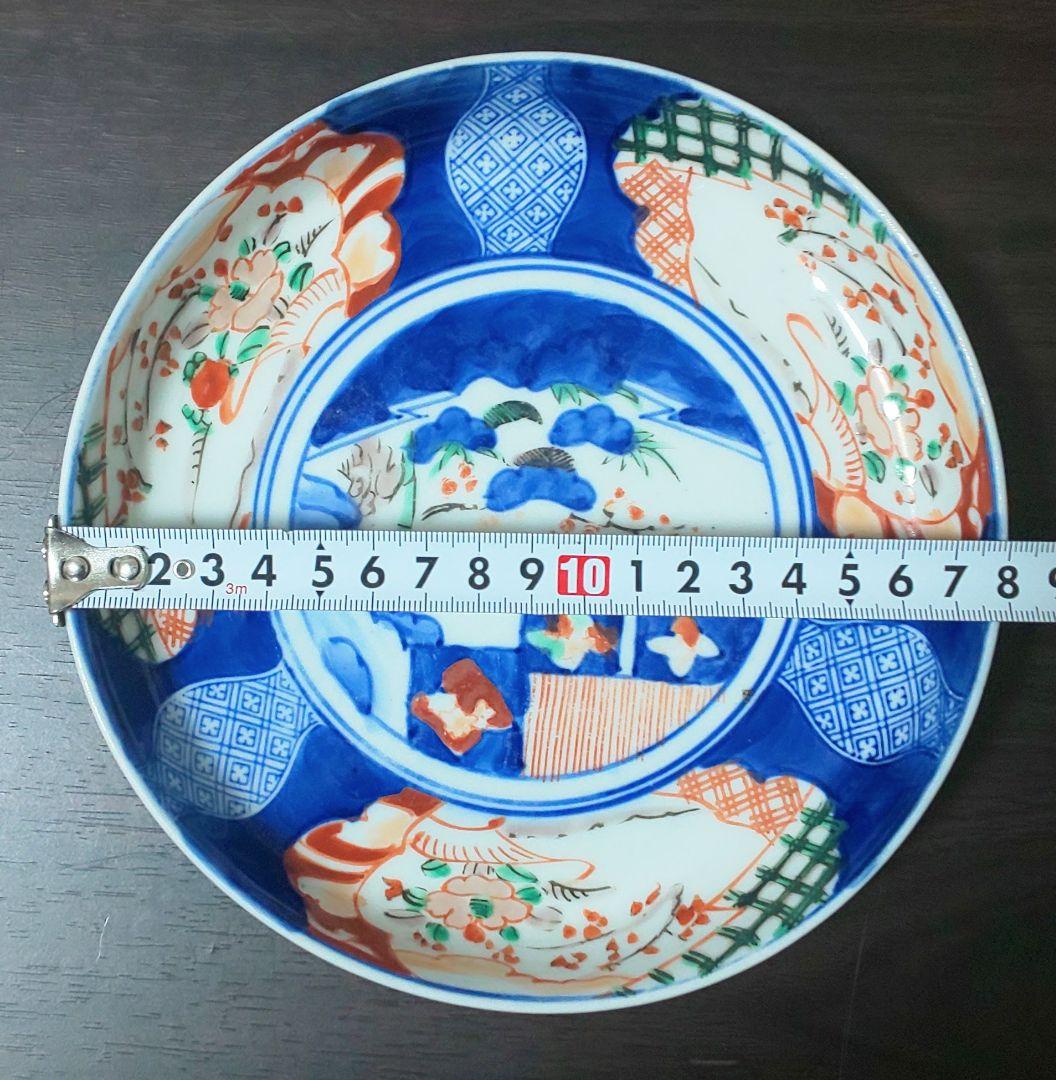 古伊万里 江戸時代 染付色絵 ４皿セット