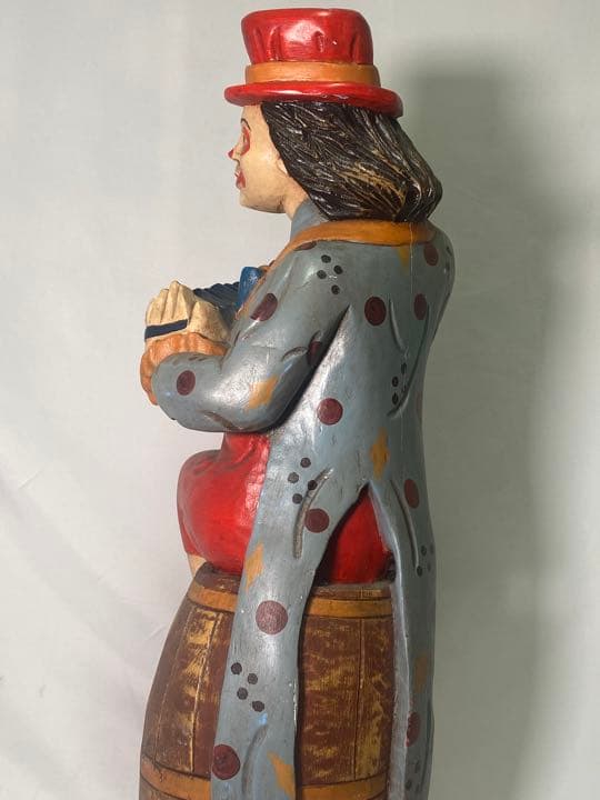 Q 1点物 輸入 大型 彫刻 ヴィンテージ ピエロ