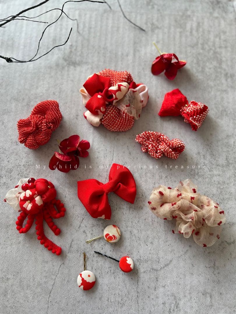 Q*n様 七五三　七五三髪飾り　ヘッドドレス　着物髪飾り　リメイク髪飾り　033