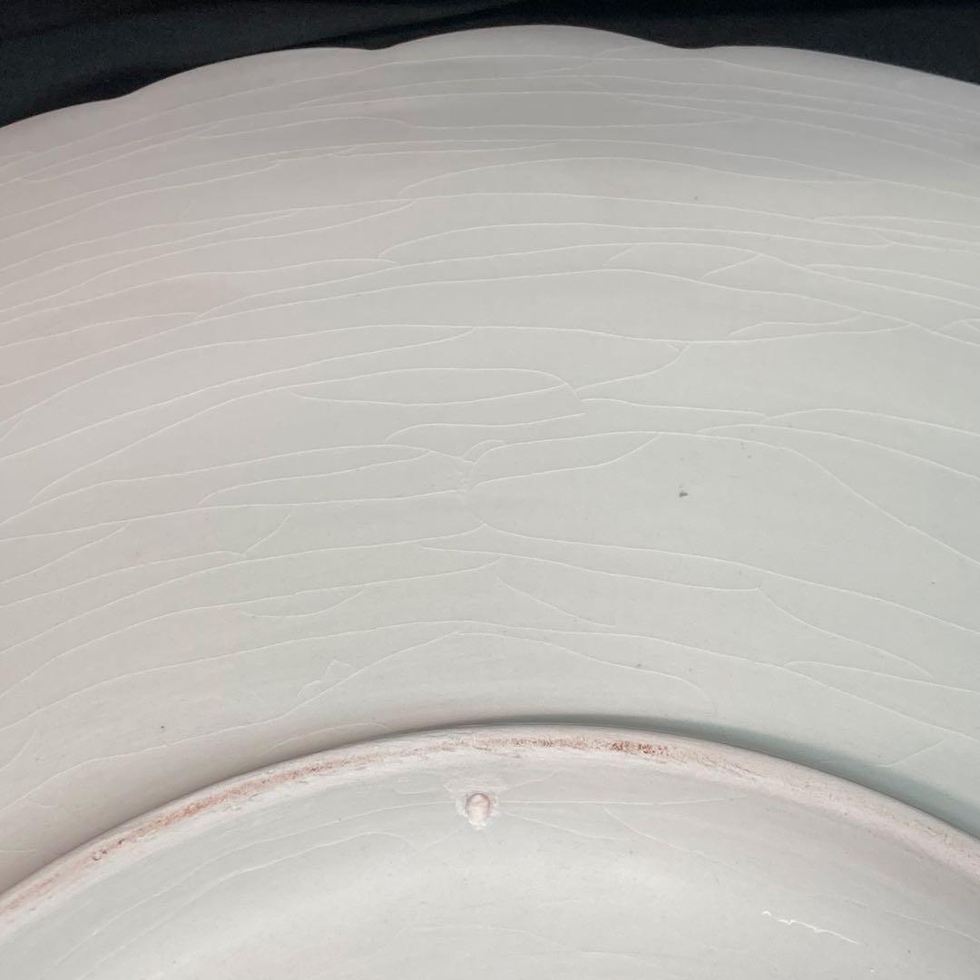 トルコ アバノス産 飾り皿 大皿 陶器 トルコ陶芸 皿立付 直径約55cm