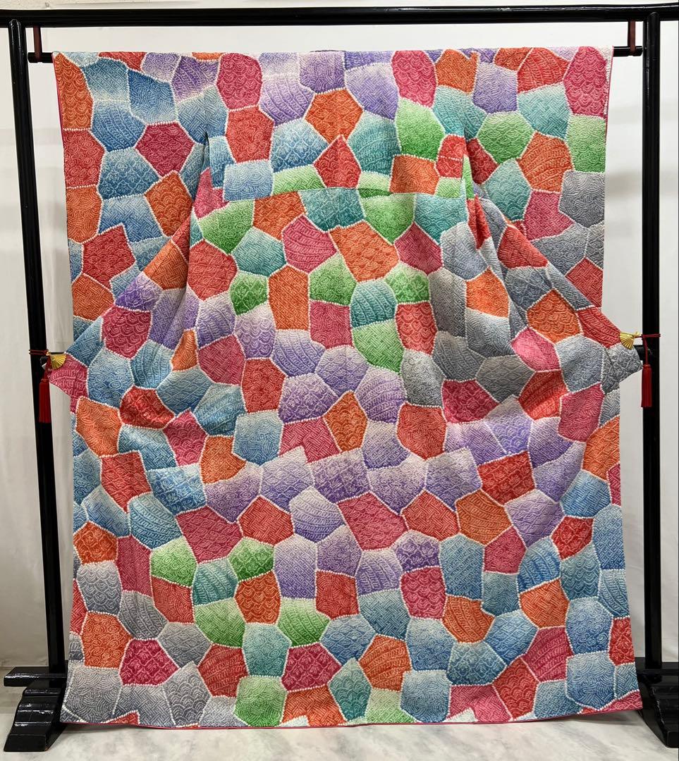 豪華！総絞り 名品 振り袖 フルセット 別誂長襦袢 総絵羽紋様 珍品 可愛い