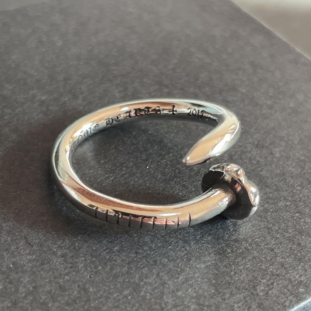 ノーブランド 指輪 ネイルリング 釘 クロスボール 　【１６号２点】