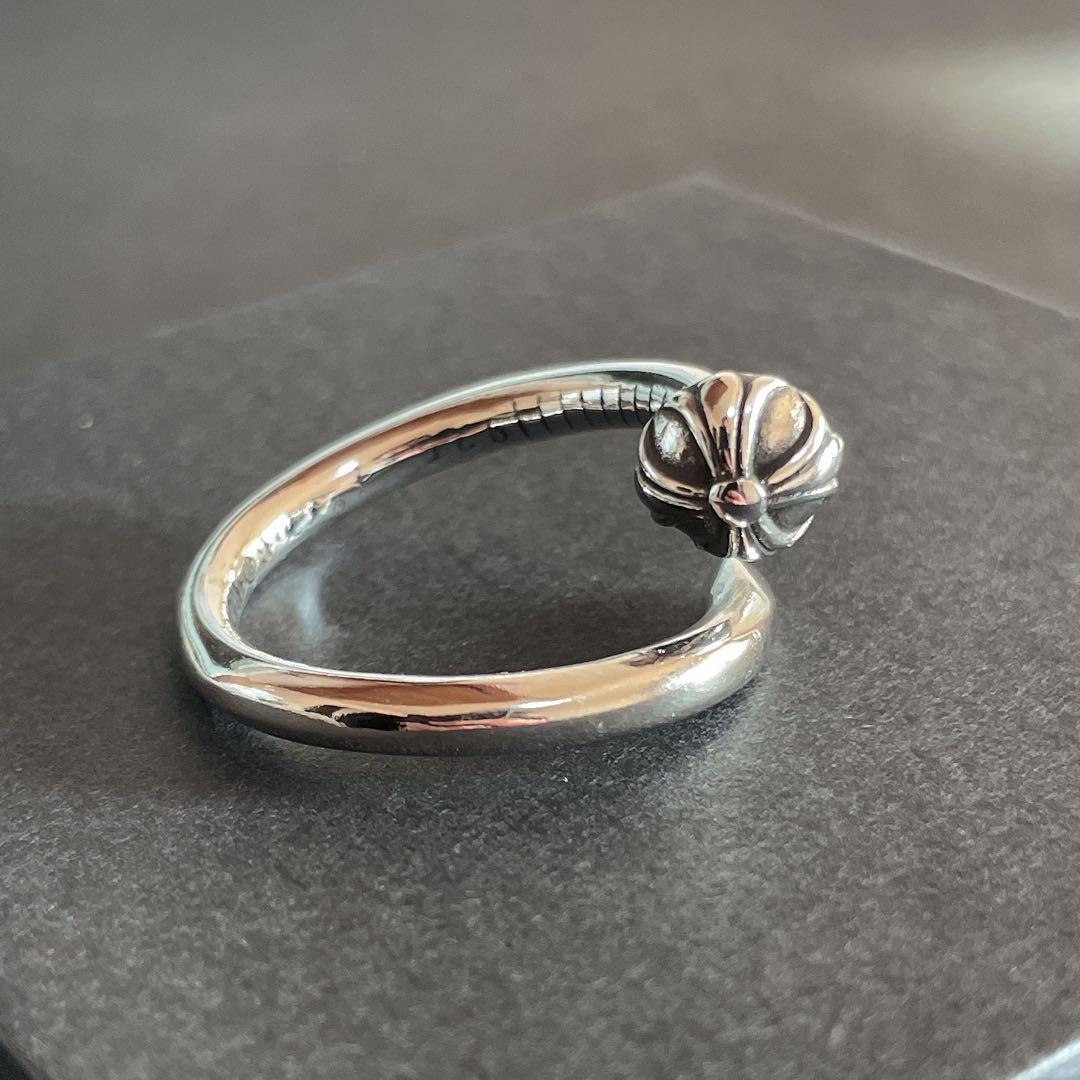 ノーブランド 指輪 ネイルリング 釘 クロスボール 　【１６号２点】