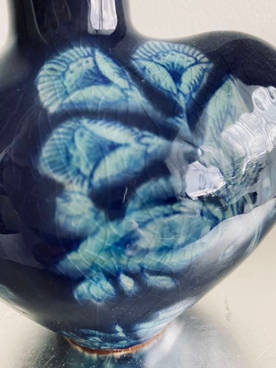 カラフェ　稲積佳谷　うつつ窯　九谷焼　伝説の怪獣柄