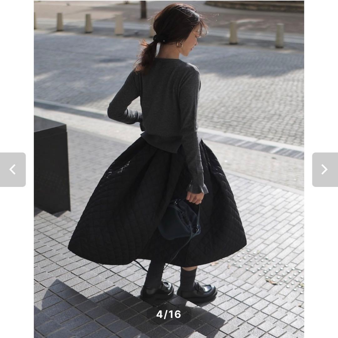 gypsohila ジプソフィア　Quilt Skirt ブラック