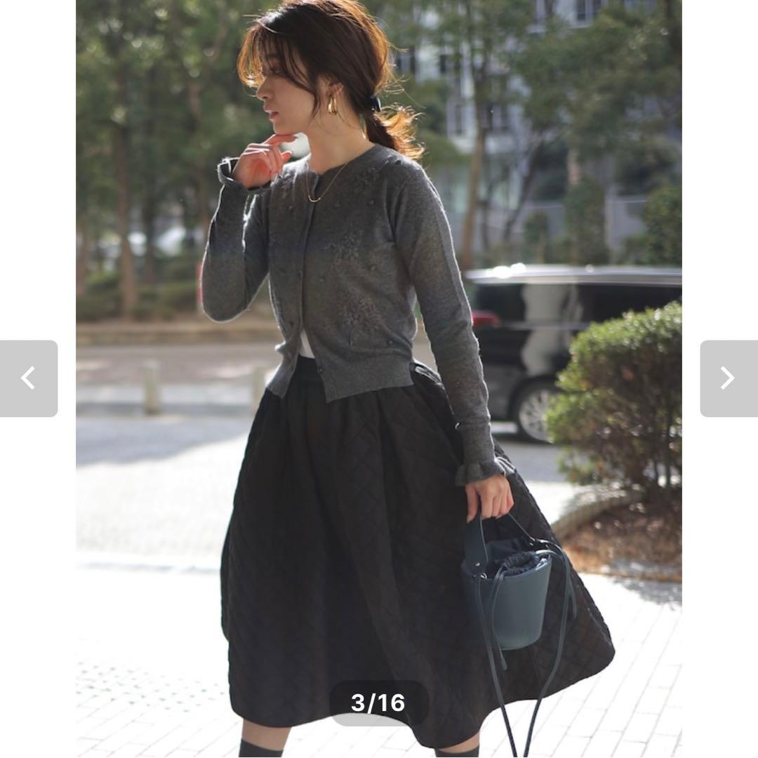 gypsohila ジプソフィア　Quilt Skirt ブラック