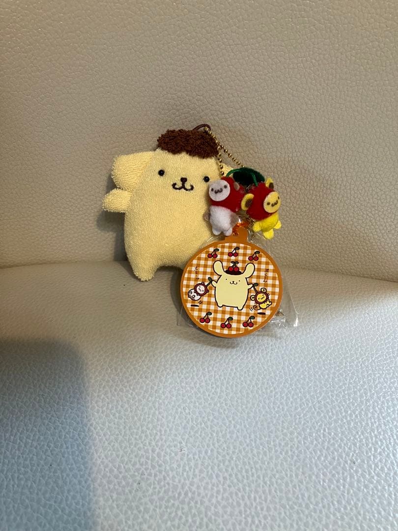 ポムポムプリン　ボールキーチェーン　マスコット　ぬいぐるみ サンリオ ポムポムプリン 足ぶら キーチェーンマスコット ぬいぐるみ